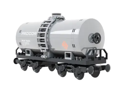 Train Sisterna Lego 3D model