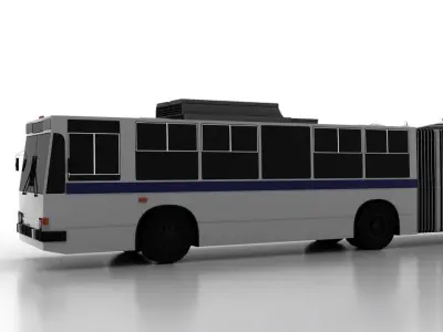 Trolleybus JUMZ-T1 1995 Low Low-poly 3D model