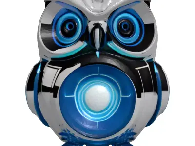 SciFi Owl Hologram Projector 3D model