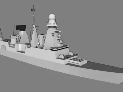 DDG Horizon class Low-poly 3D model
