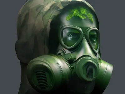 Helmet 3d model military combat Military Low-poly Low-poly 3D model 18
