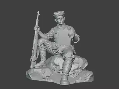 Military sculptures warrior sculptures military sculptures 3D print model