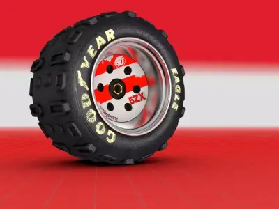 Futuristic Van Wheel 3D model