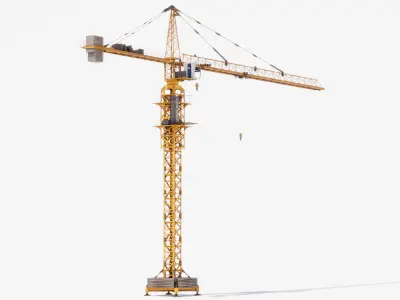 Tower Crane Low-poly 3D model buy