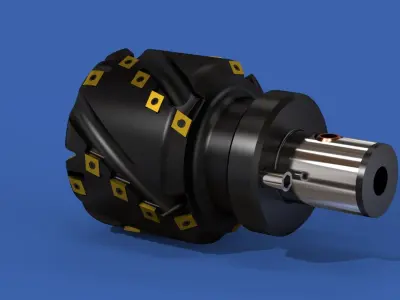 Milling tool head Free 3D model