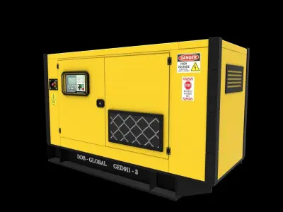 Power Generator 3d Model Low Poly Low-poly 3D model