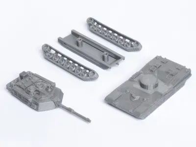 M1 Abrams Tank Model Kit Free 3D print model
