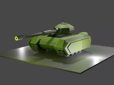 Tank for test on unity or blender  Free low-poly 3D model