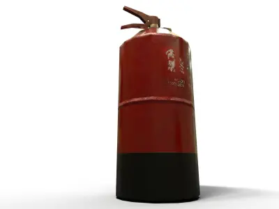 Old fire extinguisher Low-poly 3D model