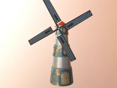 WindMill Low-poly 3D model buy