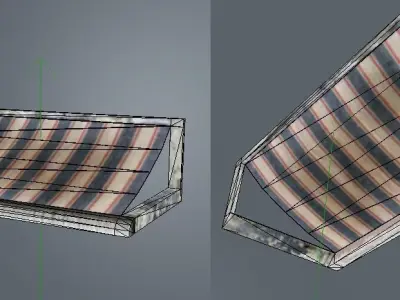 Small awning Free low-poly 3D model