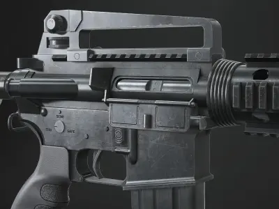 M4 Assault Rifle Low-poly 3D model purchase