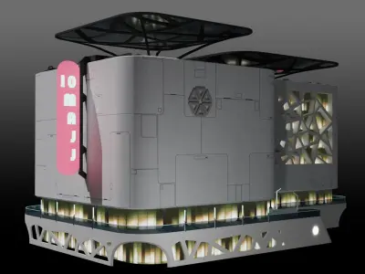 Sci-fi Mall Low-poly 3D model