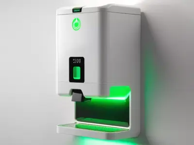 Futuristic WallMounted Smart Dispenser 3D model purchase