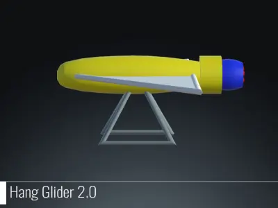 Hang Glider v2 - 3D Air Vehicles Low-poly 3D model