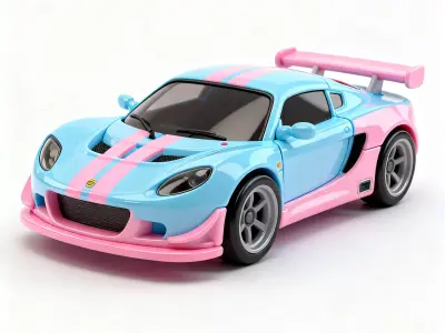 Modern Racing Go Kart 3D Model v01 Low-poly 3D model