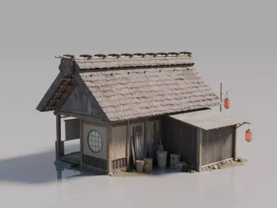 Traditional Japanese House 21 3D model