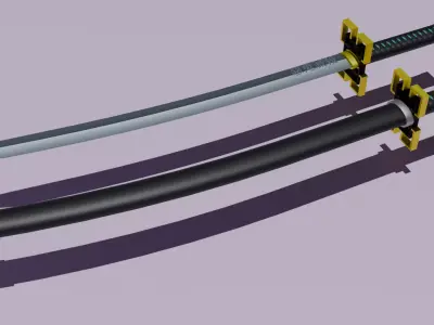 Katana de Tokito 3D model