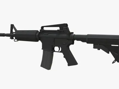 M4 A1  Low-poly Low-poly 3D model