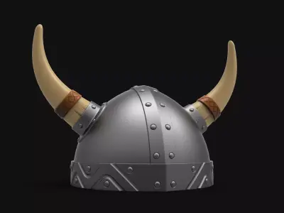 Metallic Viking Helmet Virtual  3dPrint 3D model