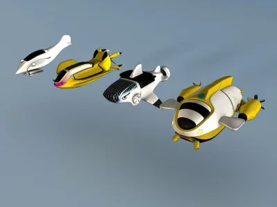 Mini Submarines 3D model
