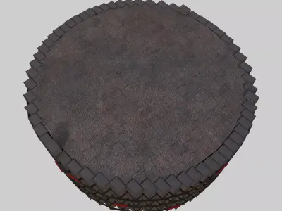 Piles of Bricks Low-poly 3D model