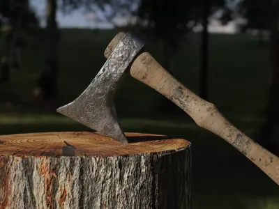 Viking Axe A 9th Century weapon 3D  Low-poly 3D model