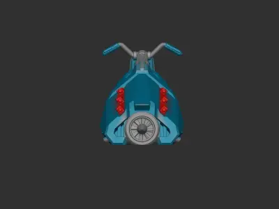 Cosmic Legions Noveunn Leen Hoverbike Vehicle 3D print model