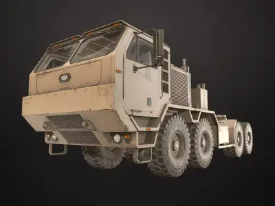 Heavy Military Truck V1 - Tractor Low-poly 3D model