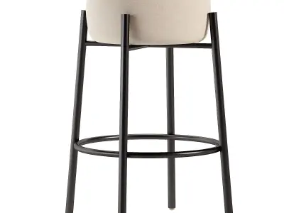 Colombe Upholstered Counter Stool with Metal Frame Low-poly 3D model