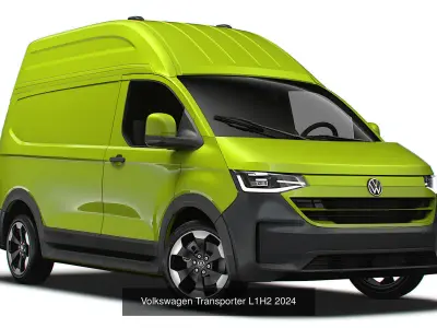 Volkswagen Transporter 2024 3D Model Collection