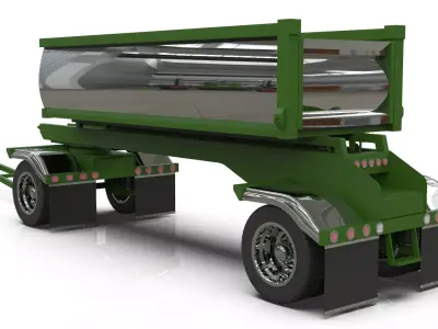 L9000 Transfer Dump Truck  6 Historical Hood Variants 3D model
