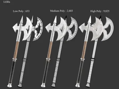 Medieval Collection Elegant Weapons Set 3D Model Pack