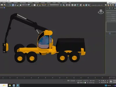 Harvester Forestry 1165 Simplified Low-poly 3D model