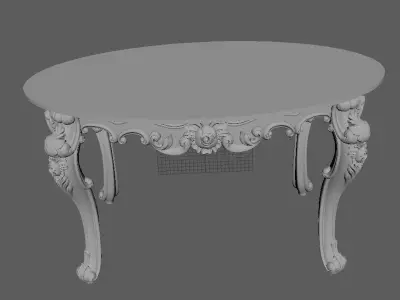 oval table 3D model