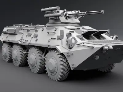 BTR 3eU1 Scale model 3D print model