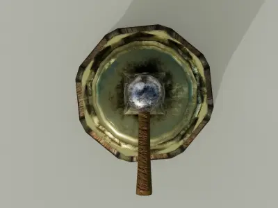 Mallet and anvil Low-poly 3D model