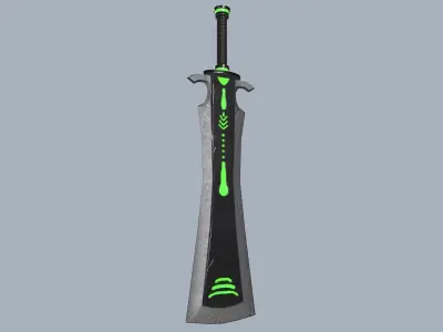 Neon blade Low-poly 3D model