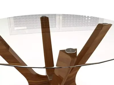 Wooden Dining Table 3D model