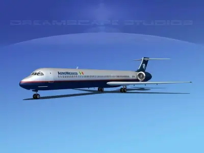 Douglas MD-80 AeroMexico  3D model