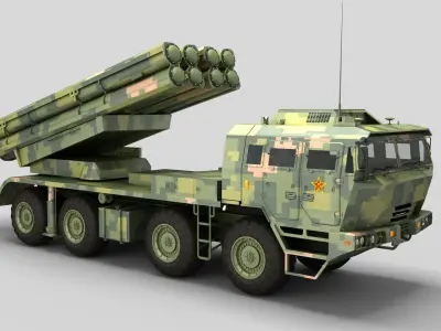 Chinese PHL-16 Rocket System 3D model