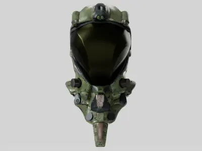 Si-Fi Helmet 3D Model Low-poly 3D model