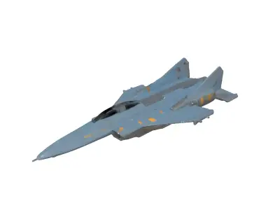 SciFi Fighter Jet 3D Model Low-poly 3D model