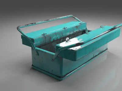 Old Toolbox Low-poly 3D model