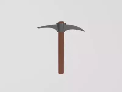 Stylized Low-Poly Pickaxe Low-poly 3D model