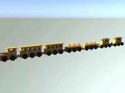 Toy Train Free 3D model