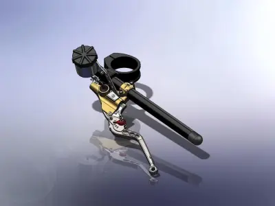 Clip-On hydraulic brake actuator Free 3D model