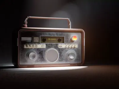 Vintage Old Radio 3D Model Free low-poly 3D model