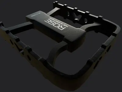ROSE MTB CNC Pedal Black Low-poly 3D model Low-poly 3D model
