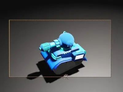 RC Mini Tank Free low-poly 3D model